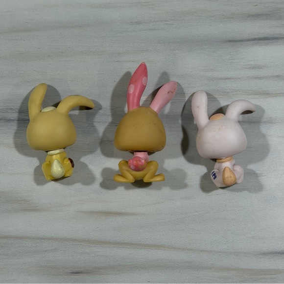 LPS Littlest Pet Shop Bunny Rabbit Lot 3 Figures – Hasbro Toys - Picture 2 of 2